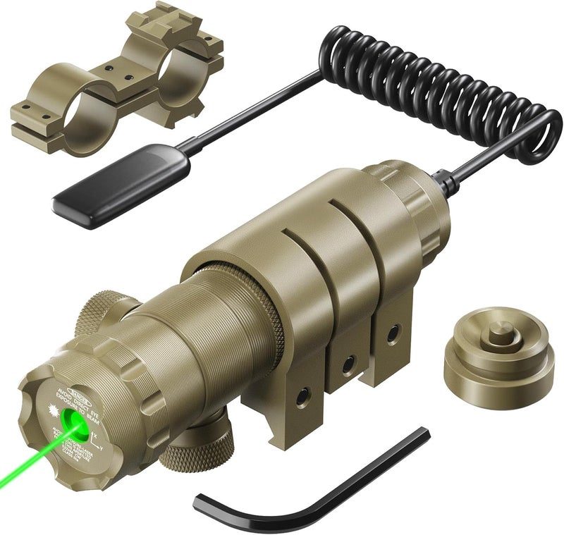 Pinty Hunting Rifle Green Laser Sight Dot Scope Adjustable with Mounts - Image 1